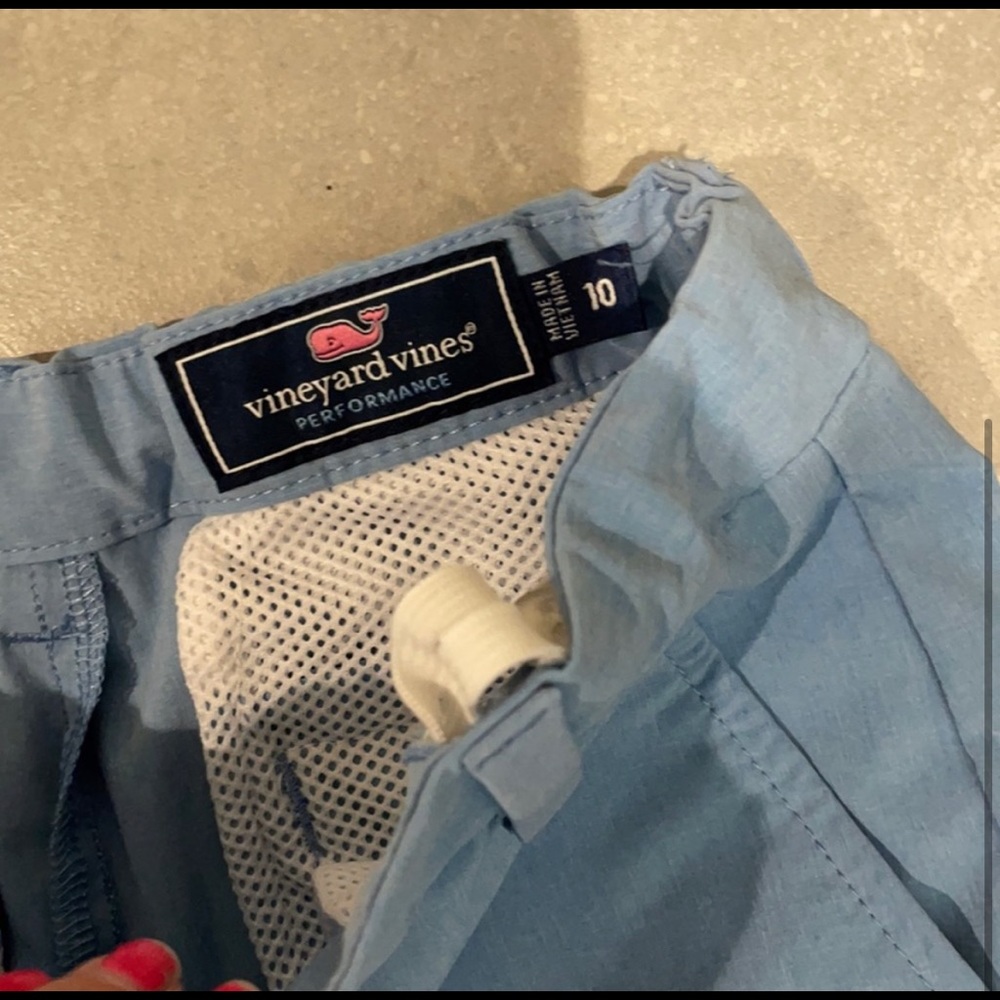 2 pairs size 10 khaki shorts and 1 pair of blue size 10 short